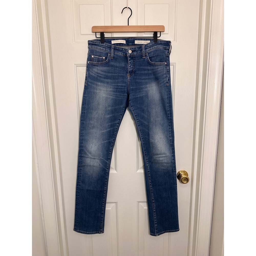 Pilcro and the Letterpress Parallel Straight Leg Jeans Medium Wash Blue Size 29